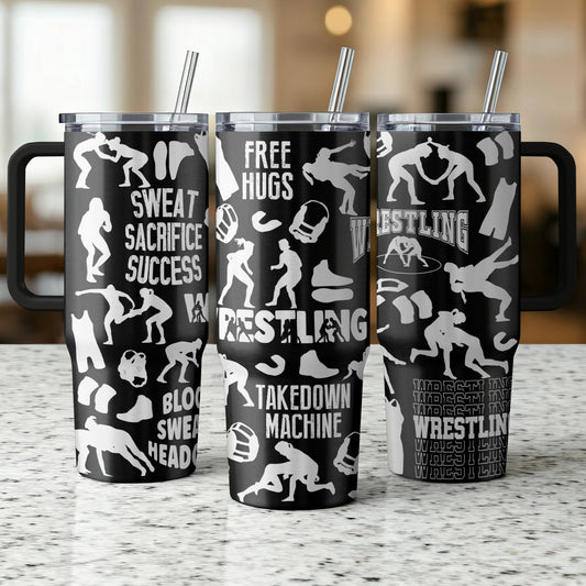 Women Wrestling |Custom Laser Engraved Tumbler