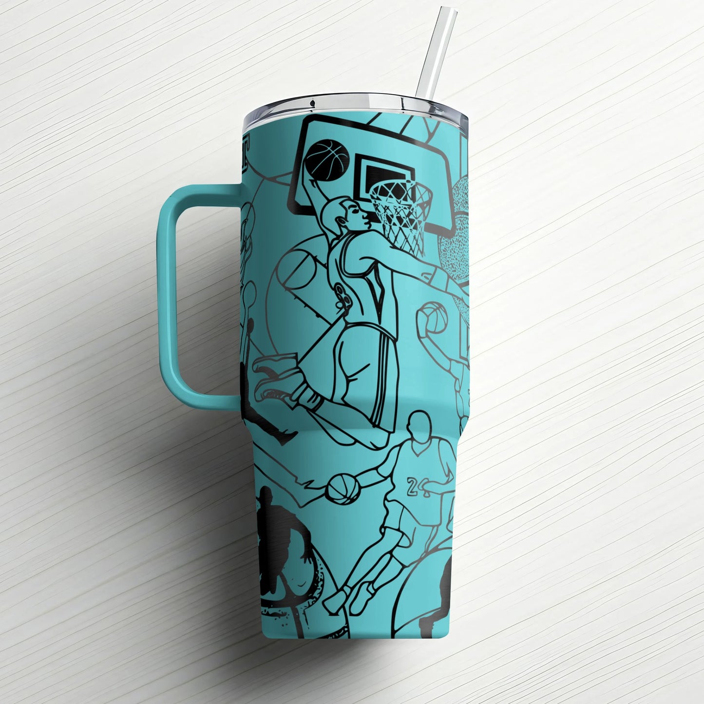 Basketball Custom Laser Engraved |Stanley Tumbler