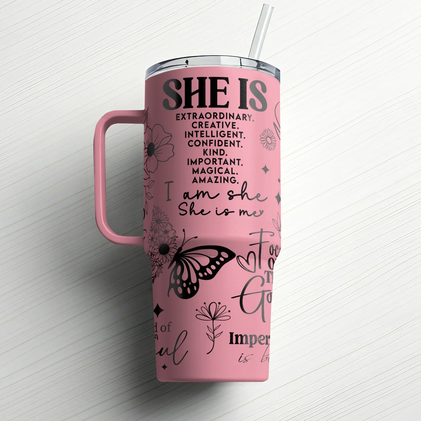 She Is Extraordinary Custom Laser Engraved |Stanley Tumbler