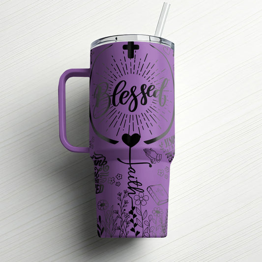 Blessed Faith-Inspired|Custom Laser Engraved Tumbler