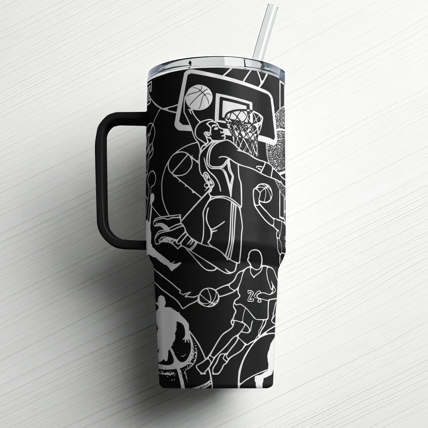 Basketball Custom Laser Engraved |Stanley Tumbler