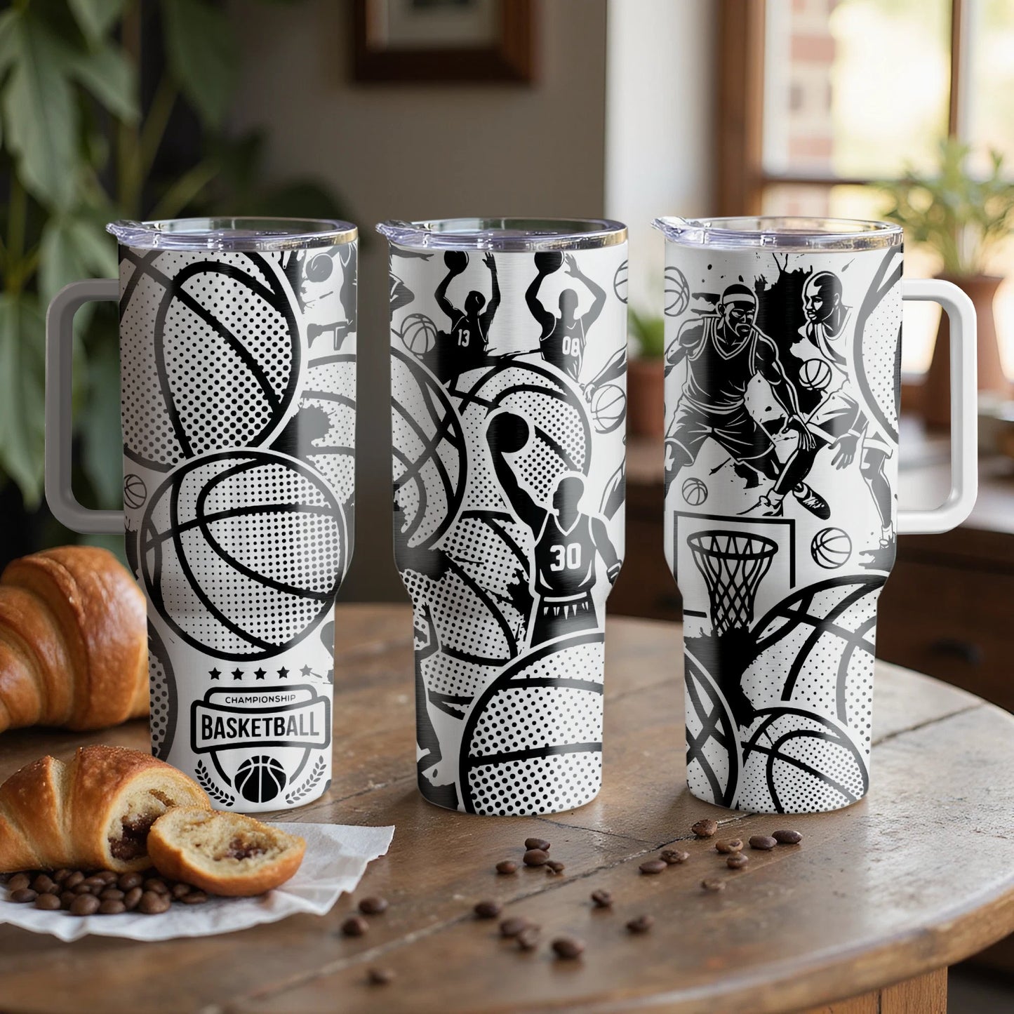 Basketball Custom Laser Engraved |Stanley Tumbler