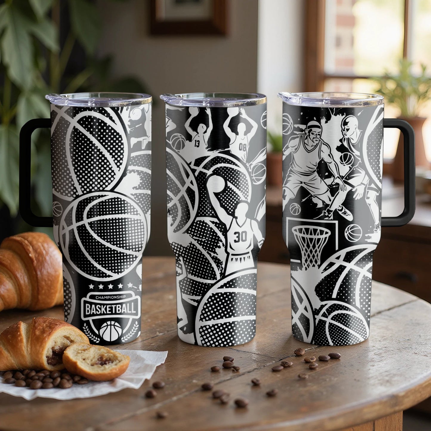 Basketball Custom Laser Engraved |Stanley Tumbler
