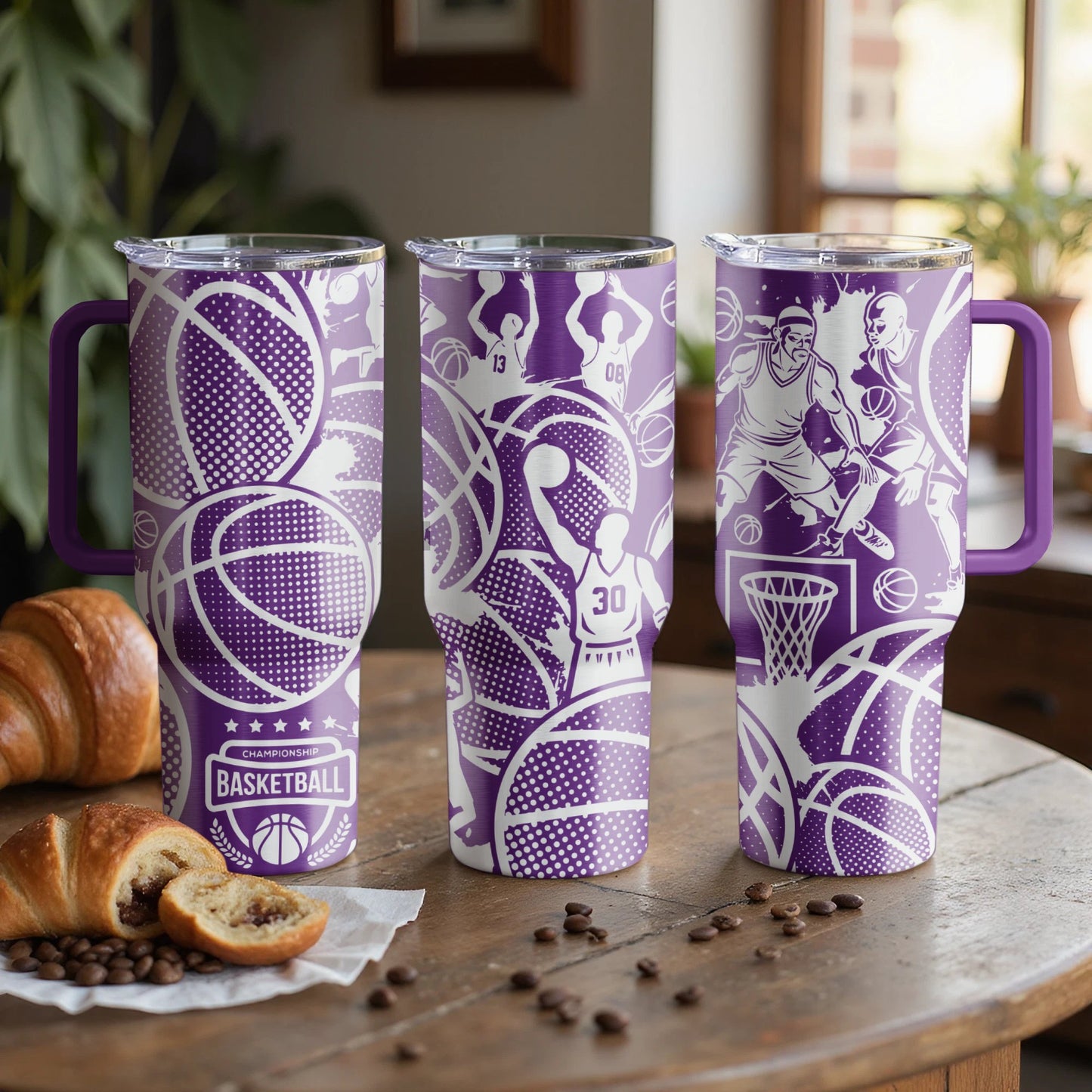 Basketball Custom Laser Engraved |Stanley Tumbler