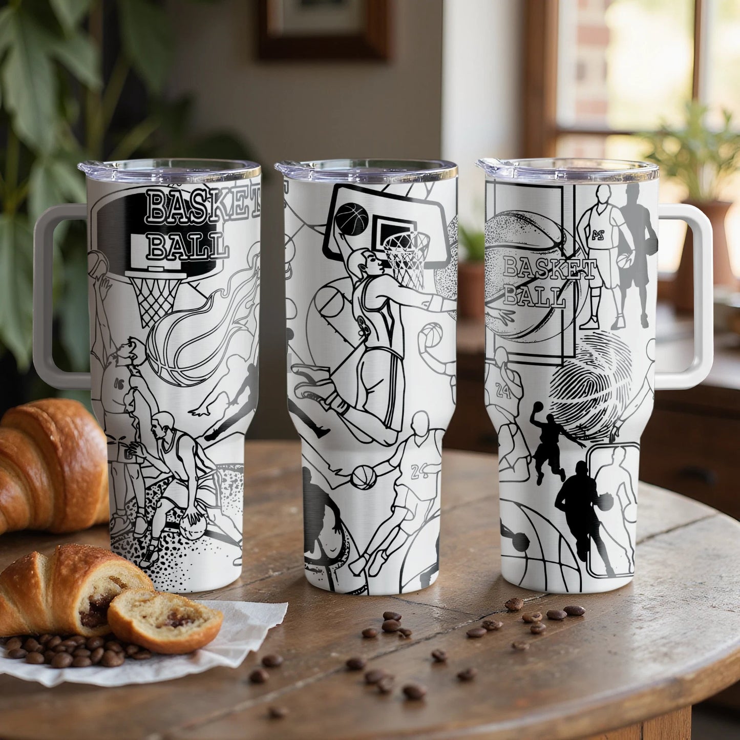 Basketball Custom Laser Engraved |Stanley Tumbler