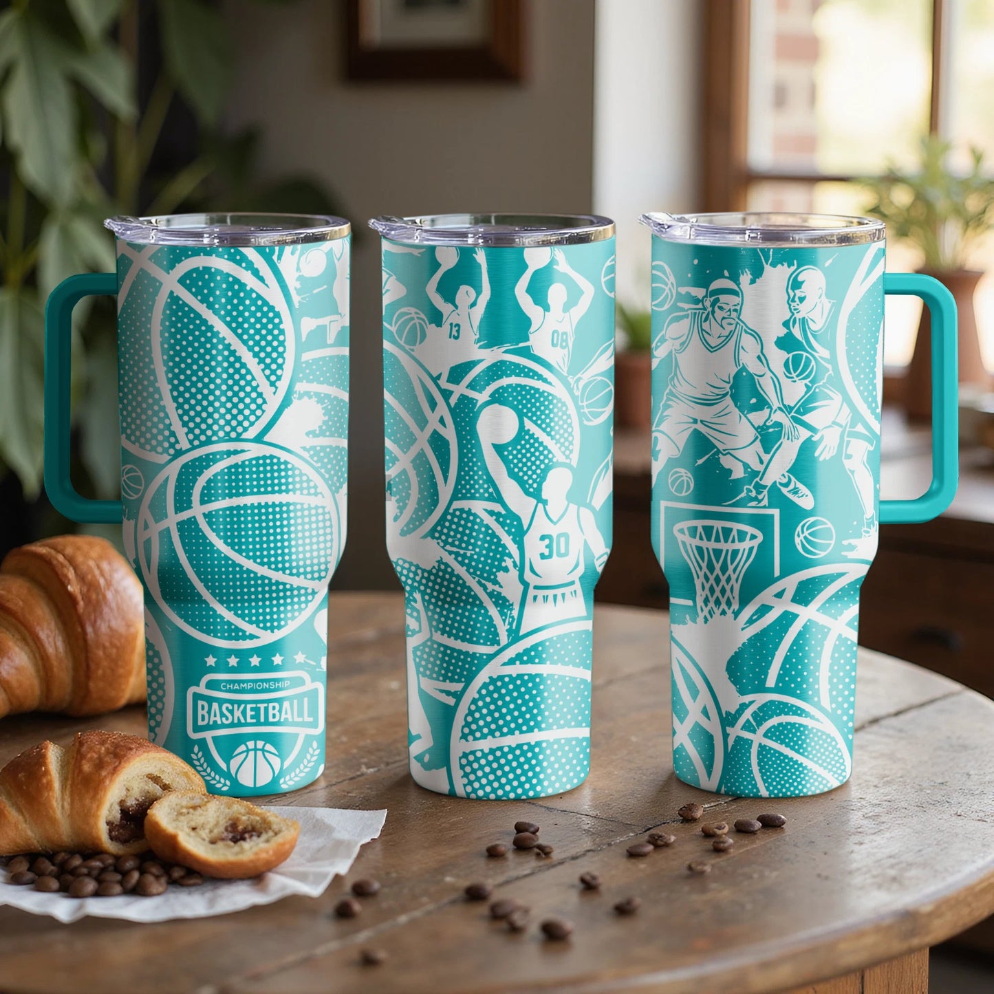 Basketball Custom Laser Engraved |Stanley Tumbler