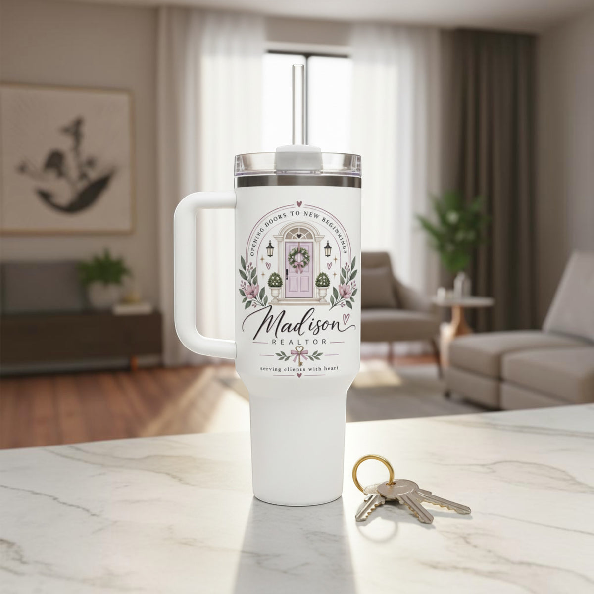 Personalized Realtor Tumbler – Opening Doors to New Beginnings | Kintoir