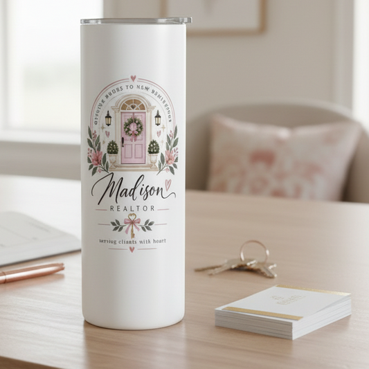 Personalized Realtor Tumbler – Opening Doors to New Beginnings | Kintoir