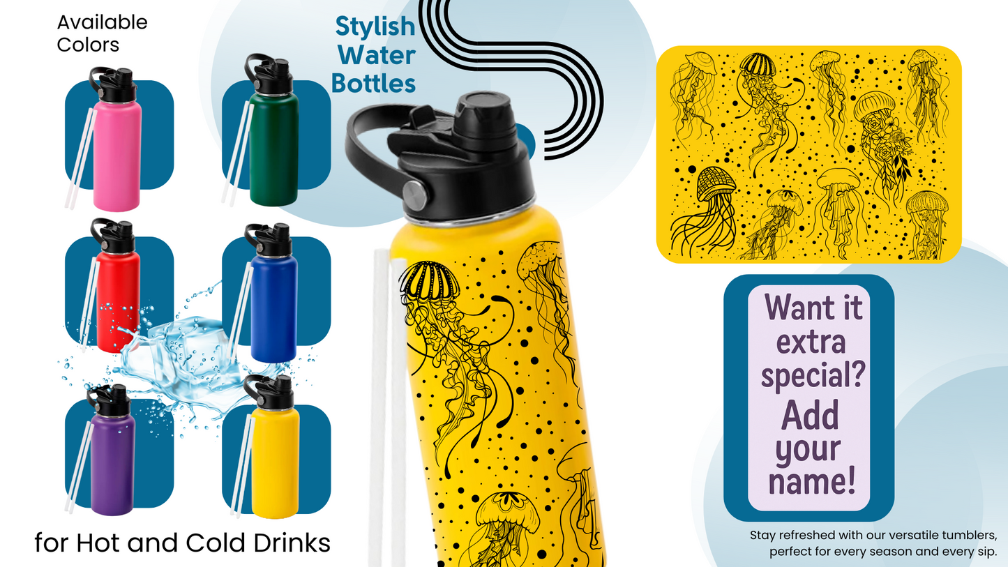 32oz Kids Water Bottle | Jellyfish