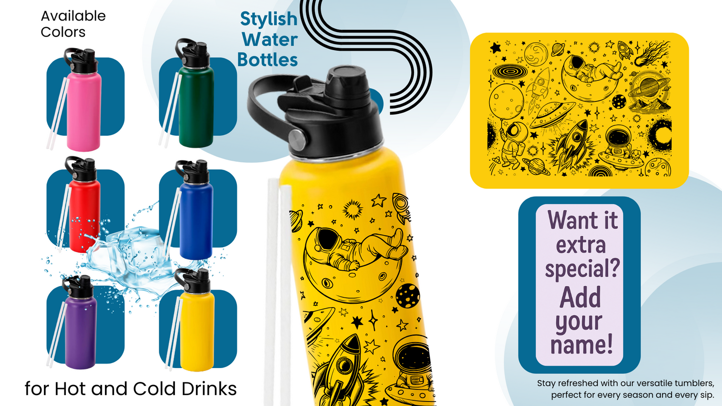 32oz Kids Water Bottle | Astronaut
