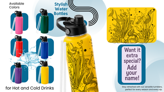 32oz Kids Water Bottle | Mermaid