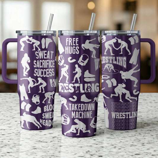 Women Wrestling Custom Laser Engraved |Stanley Tumbler