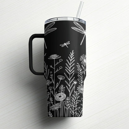 Floral Elegance| Custom Laser Engraved Tumbler