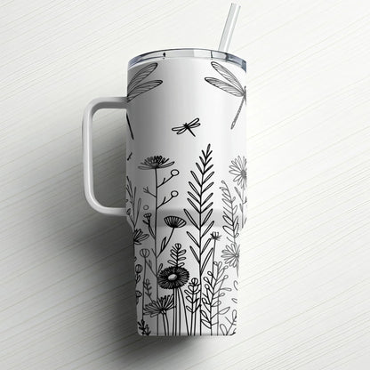 Floral Elegance| Custom Laser Engraved Tumbler