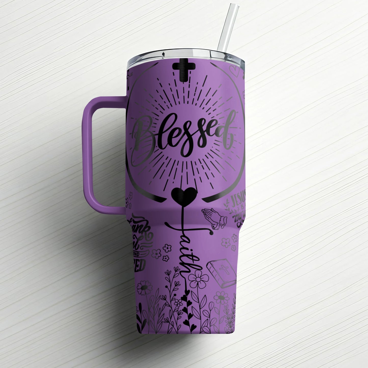 Blessed, Faith-Inspired Custom Laser Engraved |Stanley Tumbler