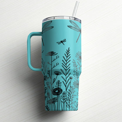 Floral Elegance| Custom Laser Engraved Tumbler