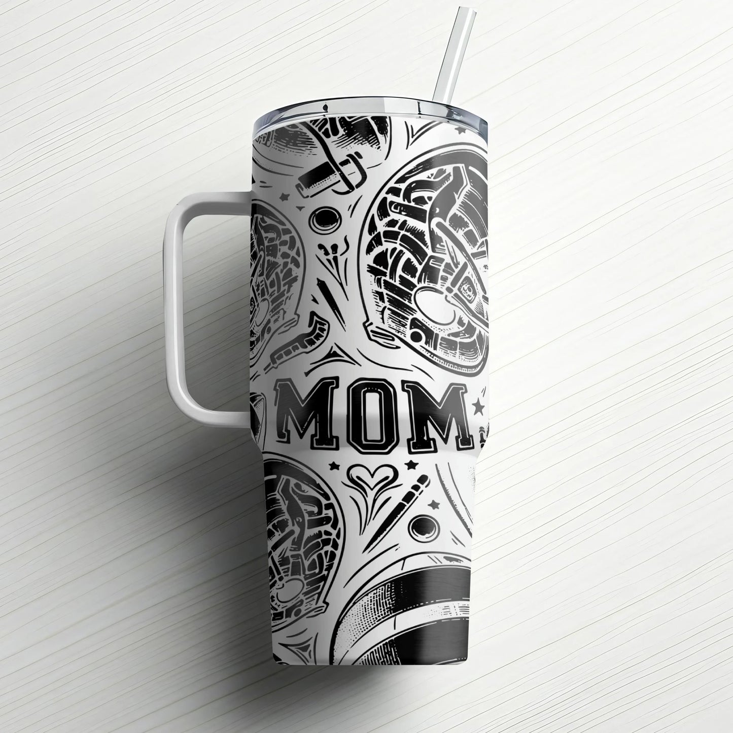Football Mom Custom Laser Engraved |Stanley Tumbler