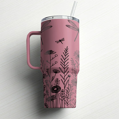 Floral Elegance| Custom Laser Engraved Tumbler