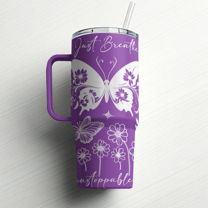 Just Breathe – Make Yourself a Priority | Custom Laser Engraved Tumbler