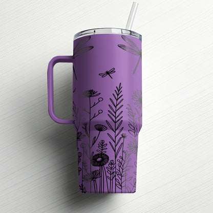 Floral Elegance| Custom Laser Engraved Tumbler