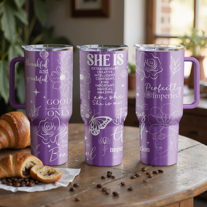 She Is Extraordinary|Custom Laser Engraved Tumbler
