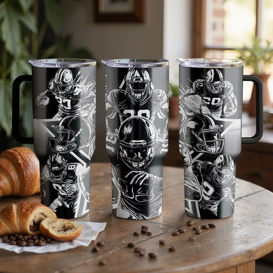 Football Life Custom Laser Engraved |Stanley Tumbler