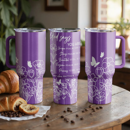 God Says You Are |Custom Laser Engraved Tumbler
