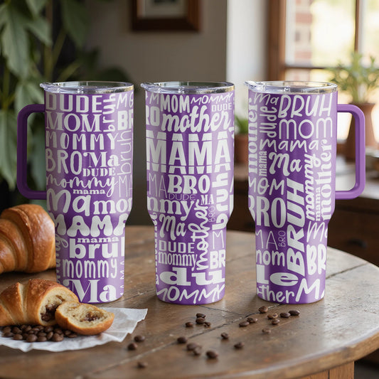 Mom Mama Bro|Custom Laser Engraved Tumbler