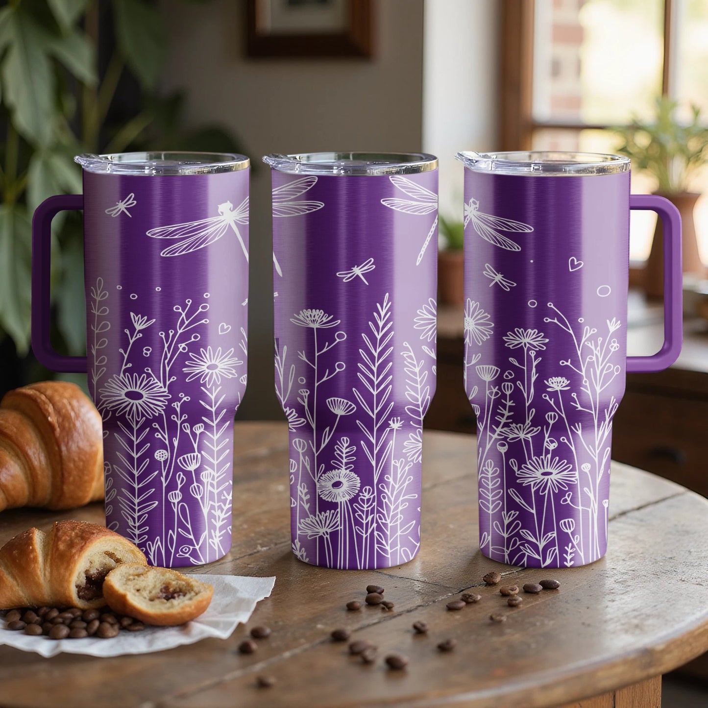 Floral Elegance| Custom Laser Engraved Tumbler
