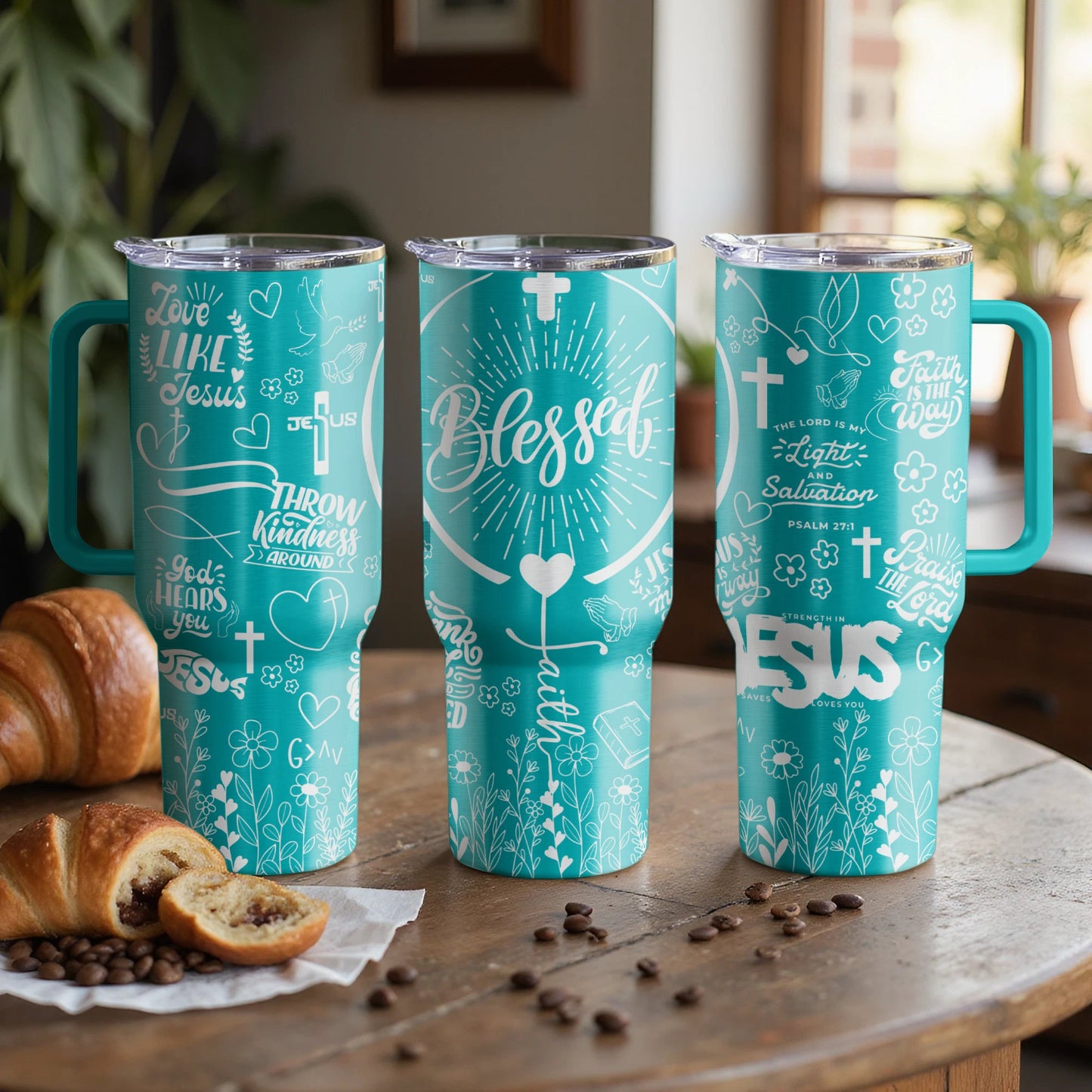Blessed, Faith-Inspired Custom Laser Engraved |Stanley Tumbler