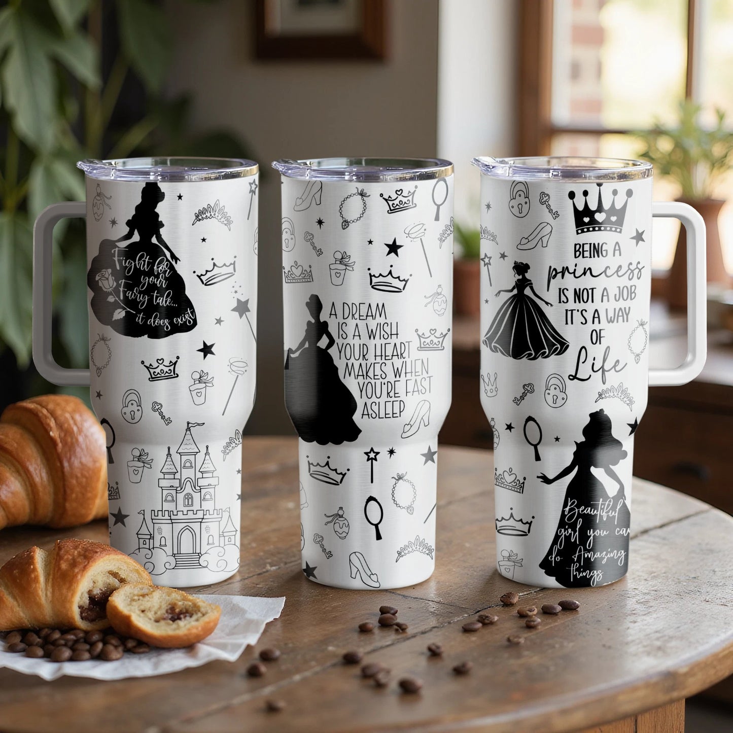 Princess Dreams Custom Laser Engraved |Stanley Tumbler