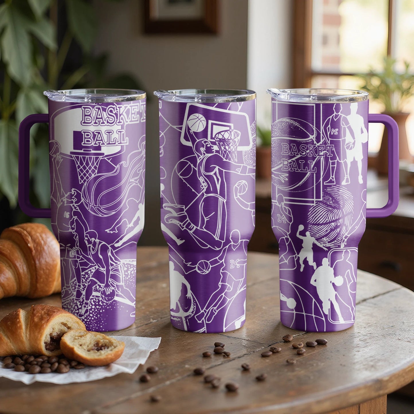 Basketball Custom Laser Engraved |Stanley Tumbler