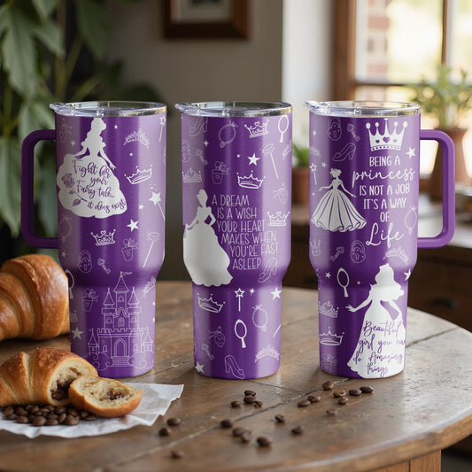 Princess Dreams Custom Laser Engraved |Stanley Tumbler