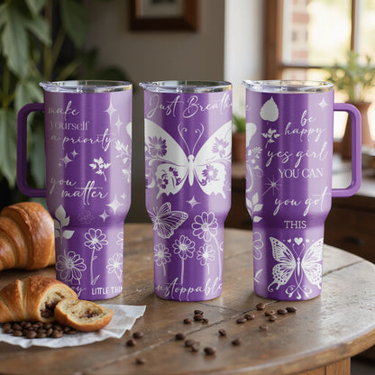 Just Breathe – Make Yourself a Priority | Custom Laser Engraved Tumbler