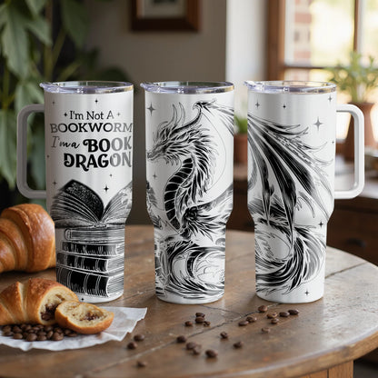 Book Dragon Custom |Custom Laser Engraved Tumbler