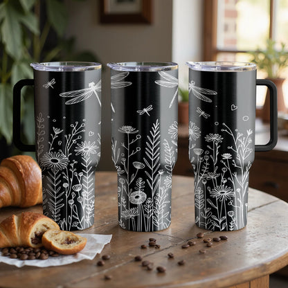 Floral Elegance| Custom Laser Engraved Tumbler