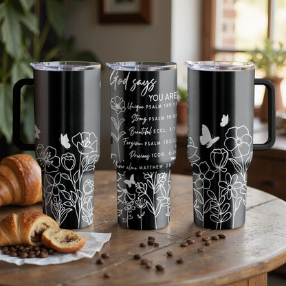 God Says You Are |Custom Laser Engraved Tumbler