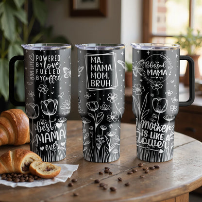 Mom Mama Bro|Custom Laser Engraved Tumbler