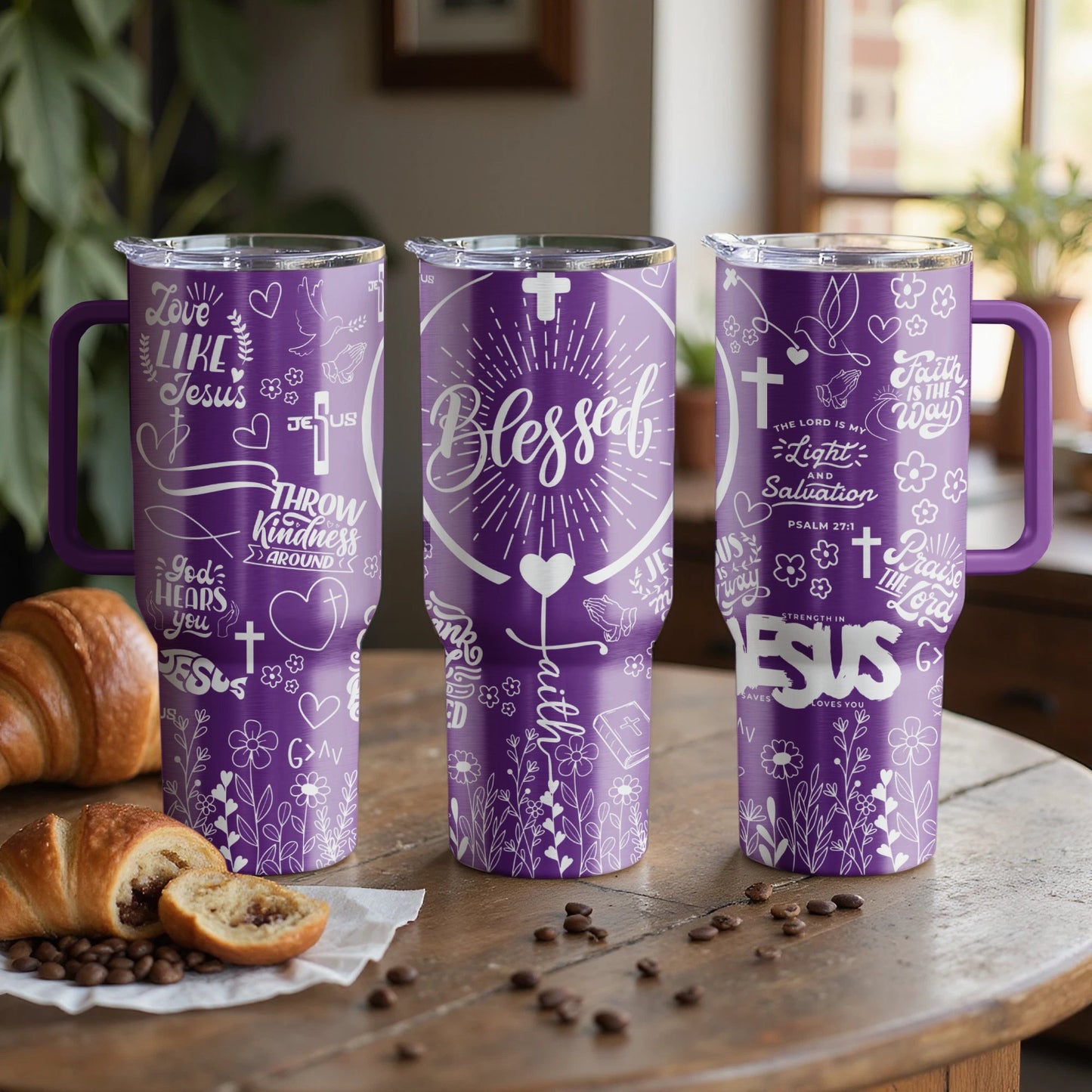 Blessed, Faith-Inspired Custom Laser Engraved |Stanley Tumbler