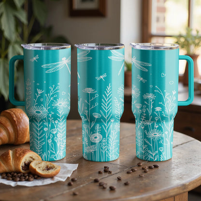 Floral Elegance| Custom Laser Engraved Tumbler
