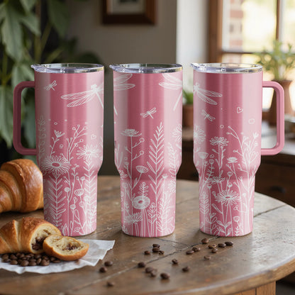 Floral Elegance| Custom Laser Engraved Tumbler