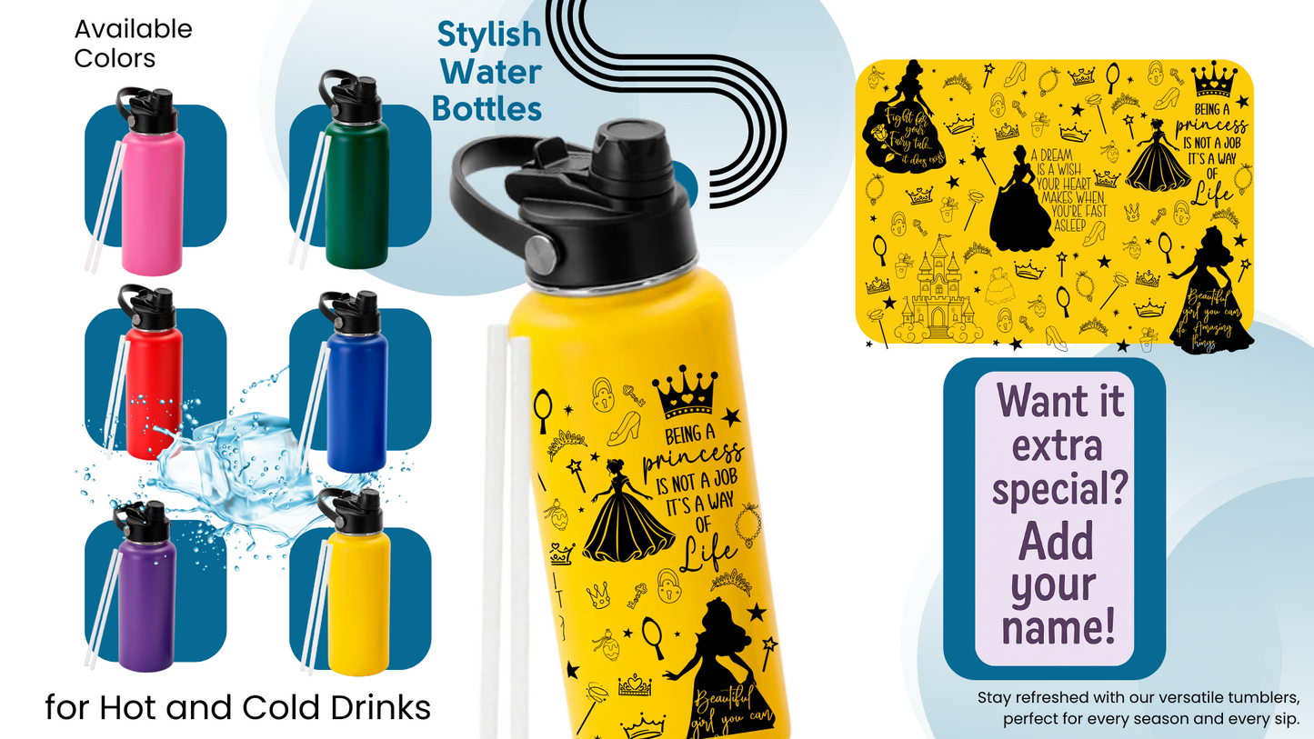 32oz Kids Water Bottle | Princess