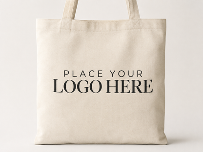 Custom Realtor tote bag showing the agent logo placement option