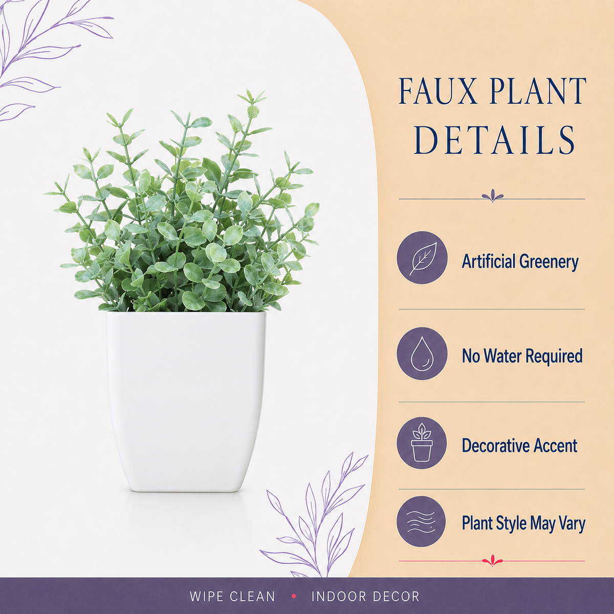 Faux greenery detail included in Copper House ready-to-gift coffee basket
