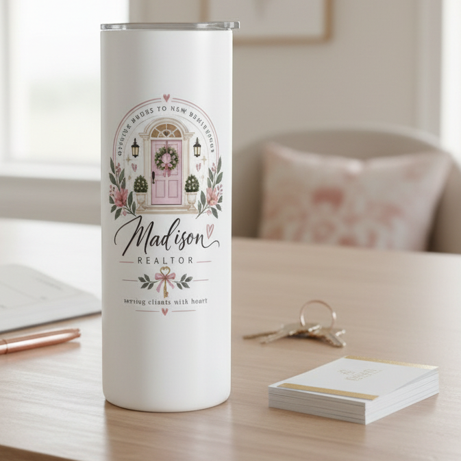 Personalized Realtor Tumbler – Opening Doors to New Beginnings | Kintoir