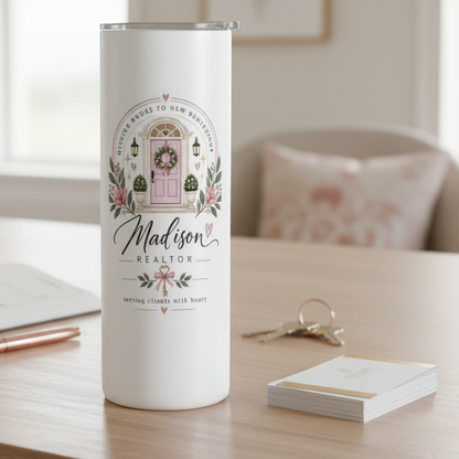 Personalized Realtor Tumbler – Opening Doors to New Beginnings | Kintoir