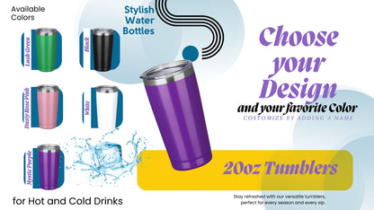 20 oz Realtor Life tumblers in Cloud White, Lush Green, Mystic Purple, Classic Black and Pink | Kintoir