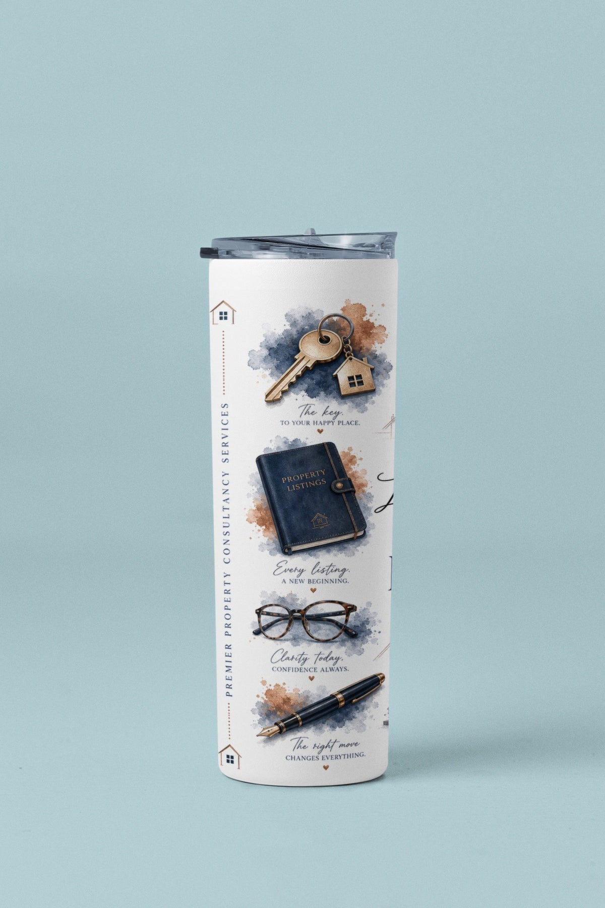 Luxury Realtor tumbler featuring elegant real estate design for agents and brokers | Kintoir